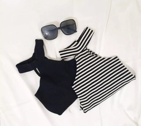 derbi top - striped top