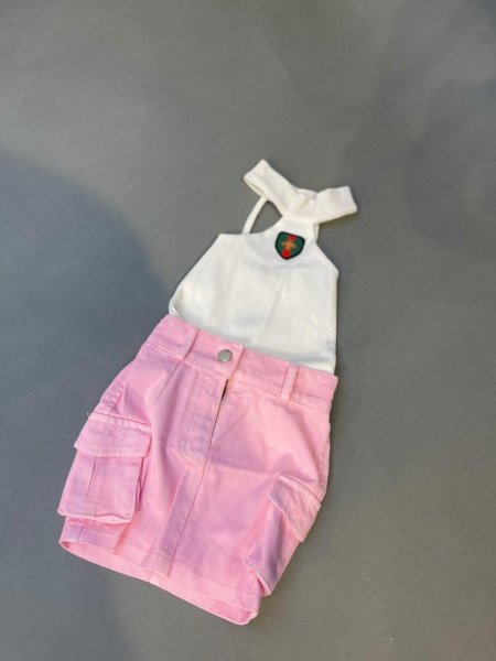 skirt&top - pink-white